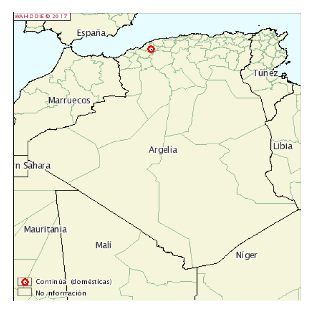 Localiza&ccedil;&atilde;o do foco de Febre Aftosa na Arg&eacute;lia
