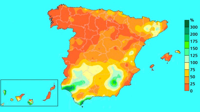 Imagem&nbsp;3: Precipita&ccedil;&atilde;o acumulada em&nbsp;Abril 2017. Fonte: AEMET
