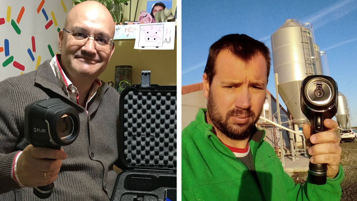 Rafael T. Pallás, de Las Rozas, Madrid (esquerda) e Germán Moya, de La Muela, Zaragoza (direita).
