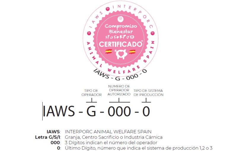 IAWS &eacute; o selo de certifica&ccedil;&atilde;o criado por  INTERPORC  para apoiar as boas pr&aacute;ticas realizadas em mat&eacute;ria de bem-estar animal, sa&uacute;de, biosseguran&ccedil;a, maneio animal e rastreabilidade, a todos os n&iacute;veis da cadeia de valor de su&iacute;nos de capa branca em Espanha.