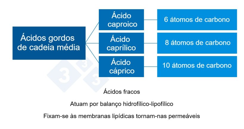 Gráfico 2: Ácidos orgânicos de cadeia média
